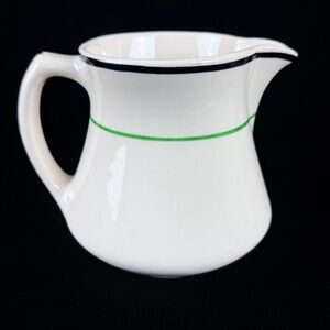 Vintage Shenango China Lg Pitcher Flower Vase Restaurant Ware White Stoneware